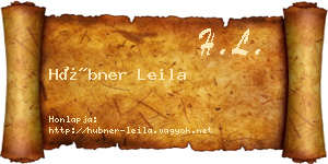 Hübner Leila névjegykártya
